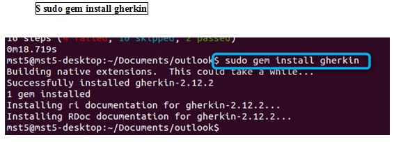 gherkin is installed successfully